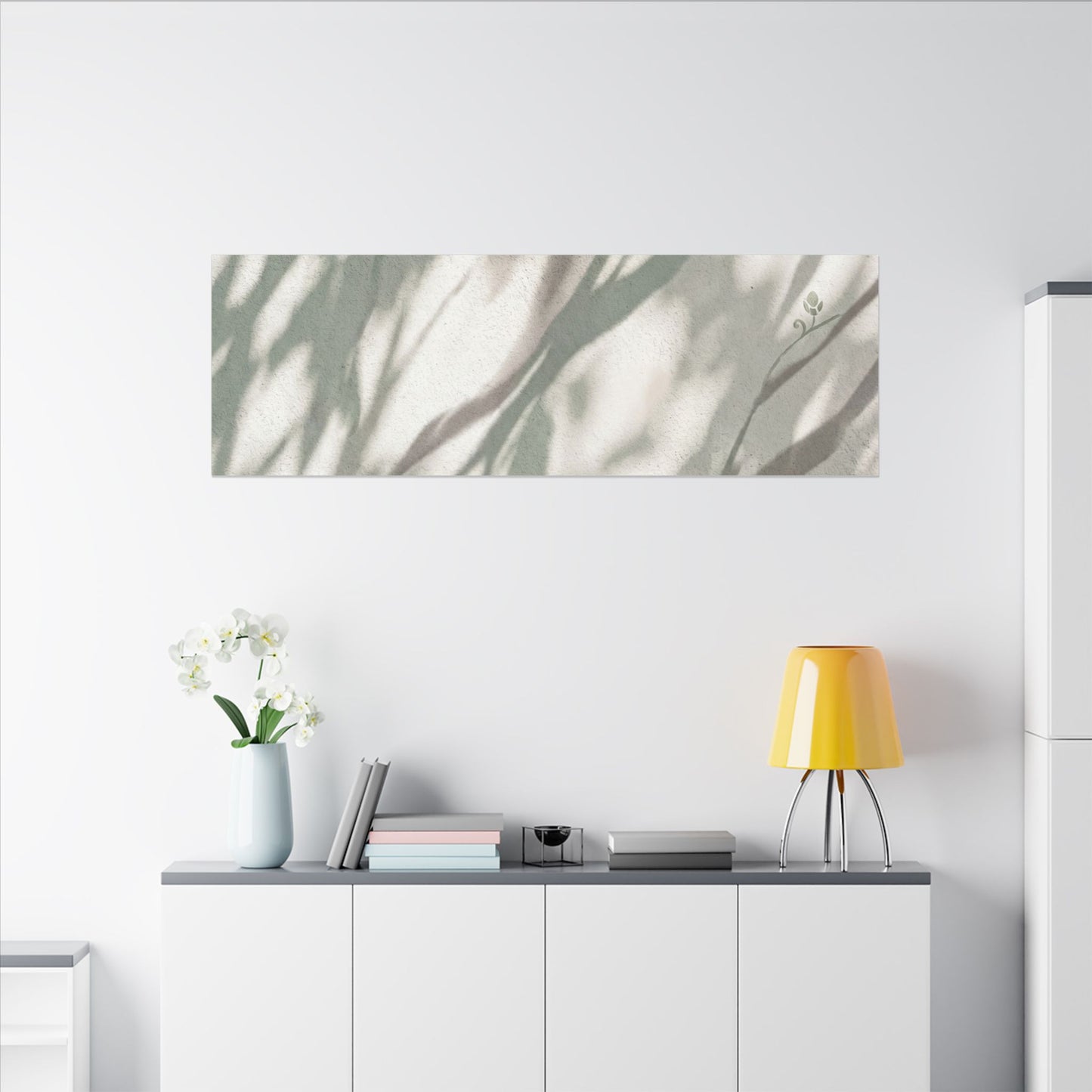 Japandi Shadow Play in Dappled | Japanese Pattern Canvas Art