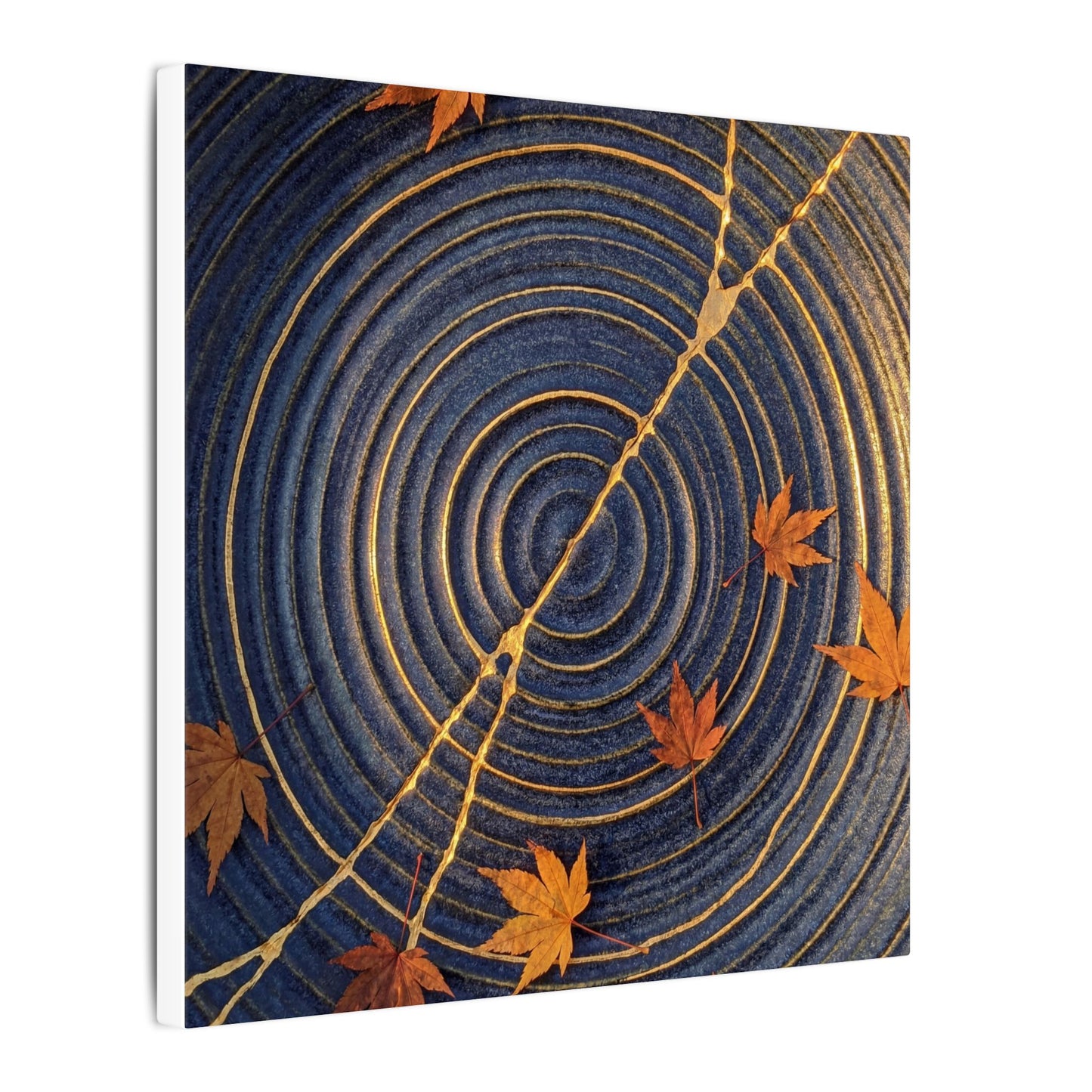 Water Ripple Gold Repair Canvas Art | Healing Kintsugi Art