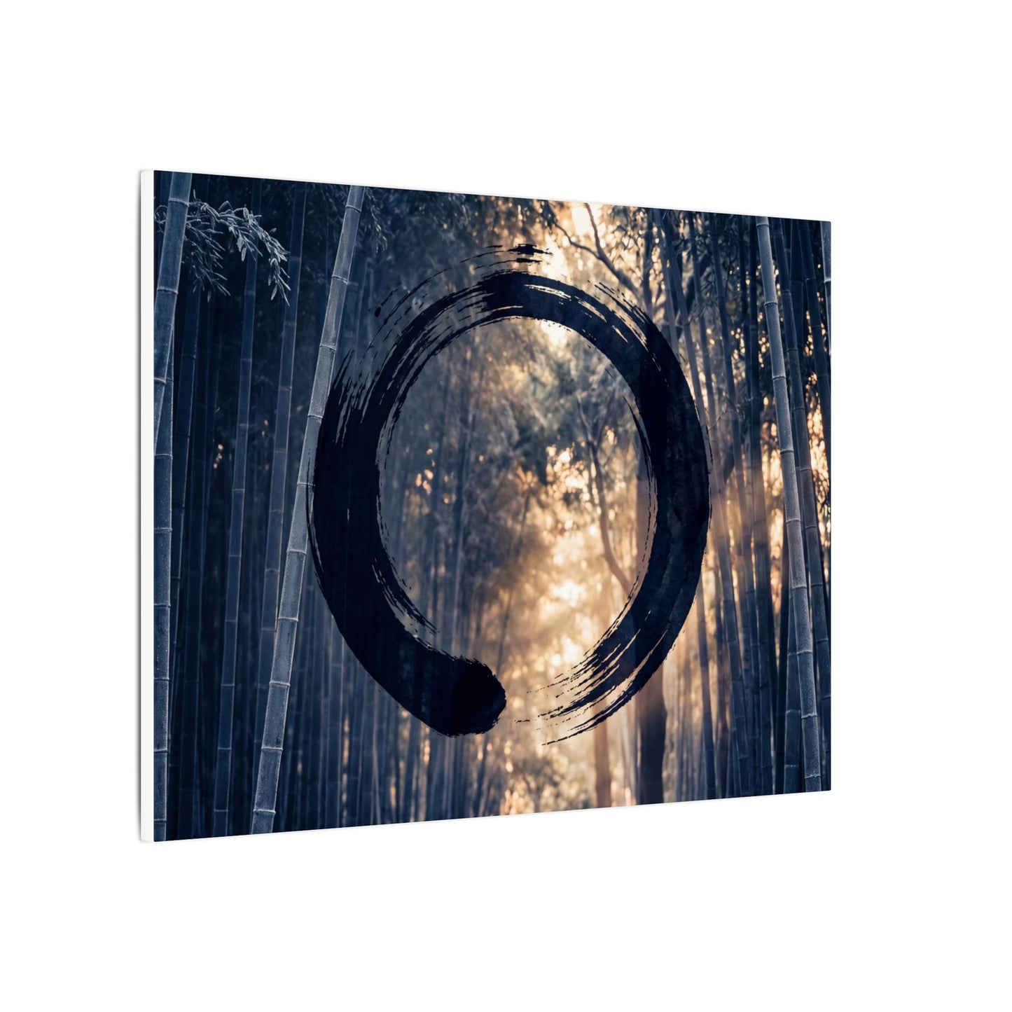 Bamboo Grove Canvas Art | Winter Zen Enso Art