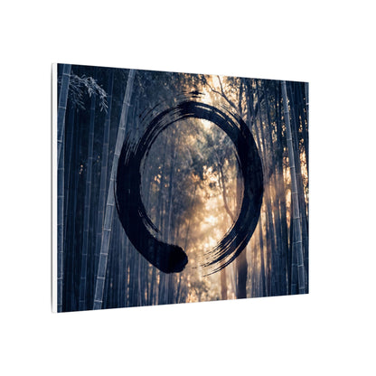 Bamboo Grove Canvas Art | Winter Zen Enso Art