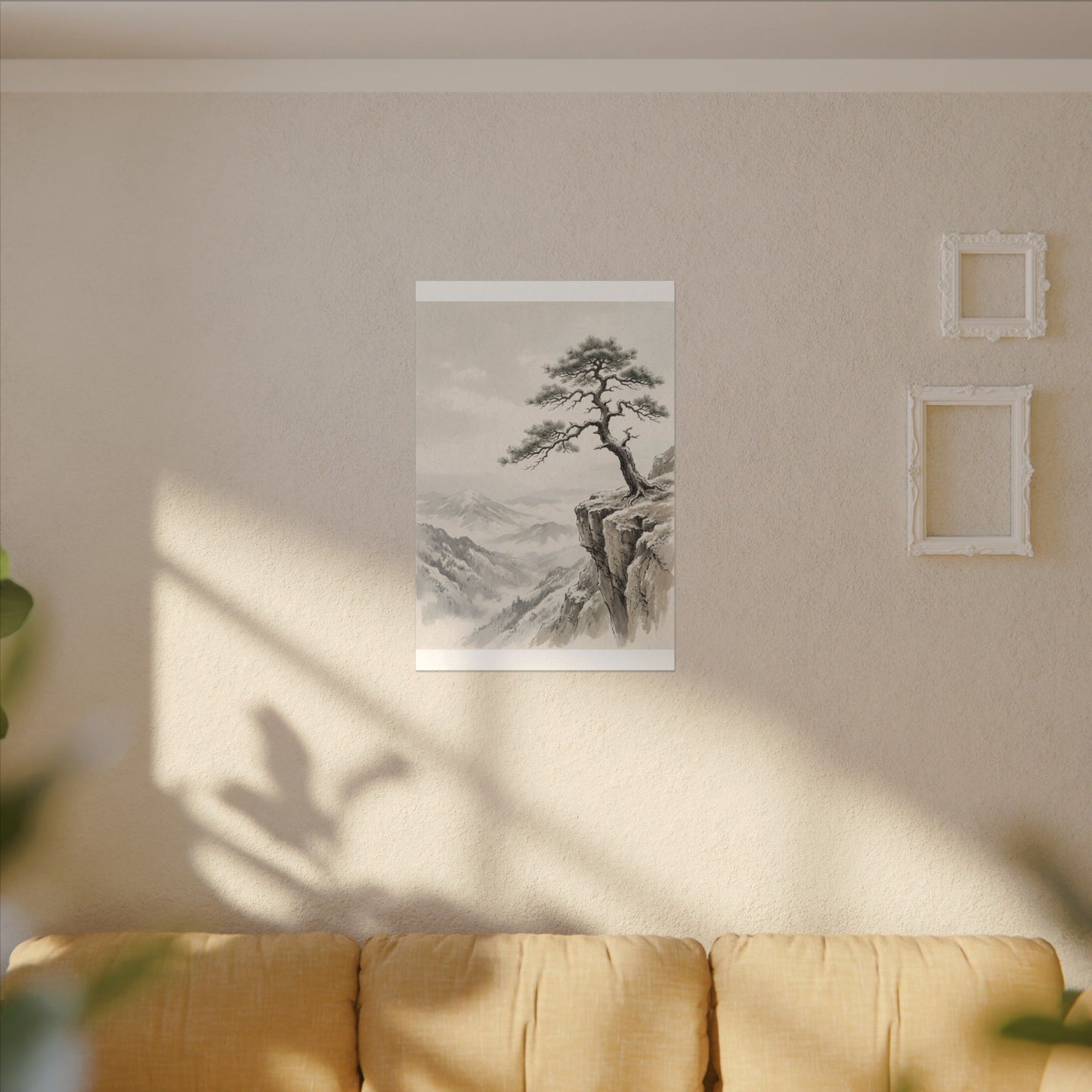 Seijaku Pine Tree Canvas Art - Japandi Japanese Pattern