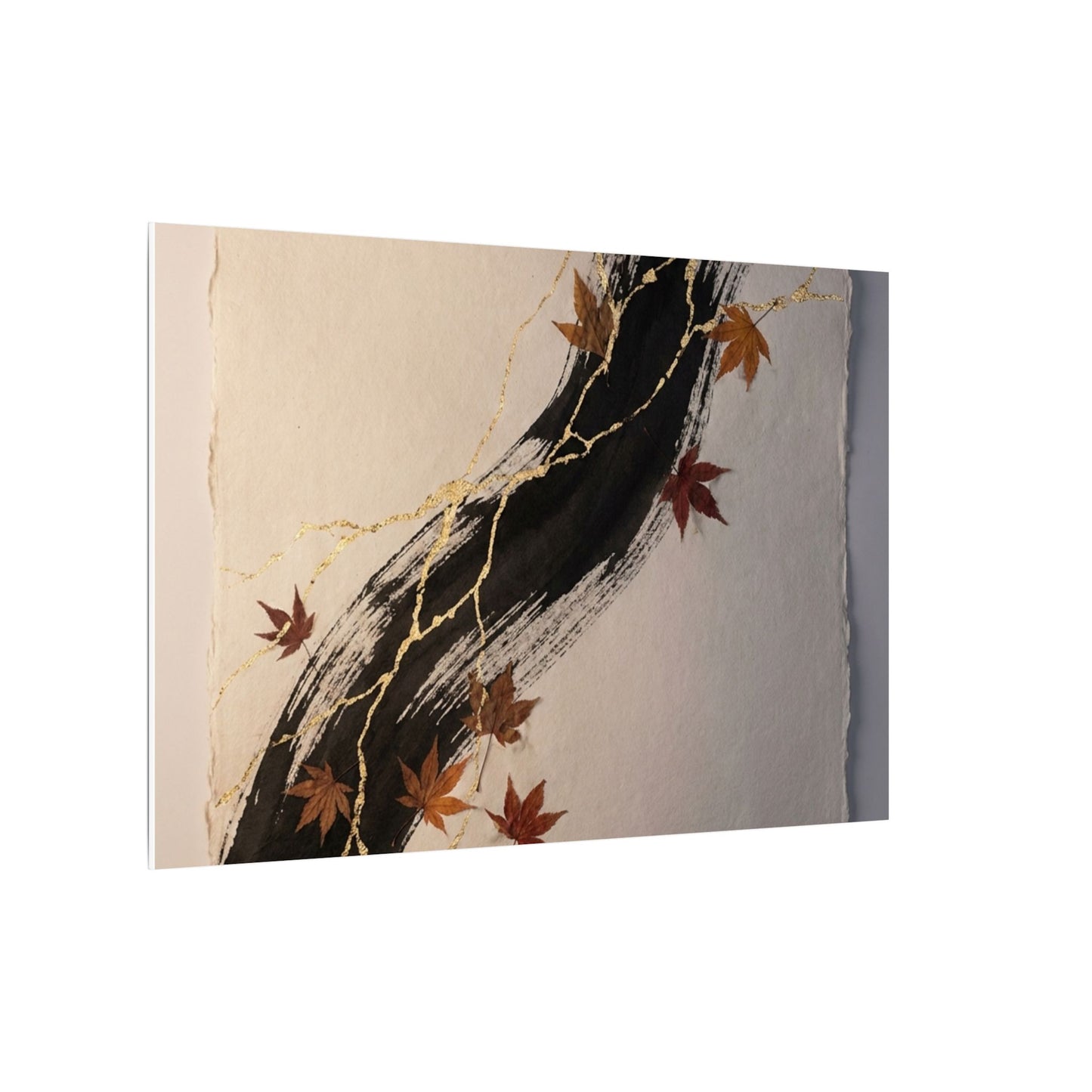 Dawn Ink Brushstroke Canvas Art - Kintsugi Ma