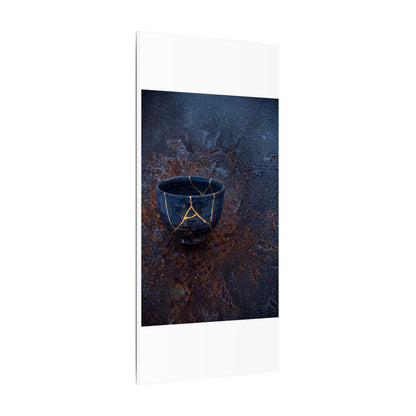 Rust Patina Winter Canvas Art | Kintsugi Healing Design