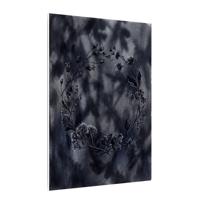 Dried Flowers Canvas Art | Winter Dark Japandi Shadow Zen Art