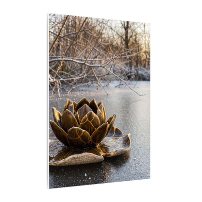 Lotus Flower Gold Repair Canvas Art | Beautiful Kintsugi Art