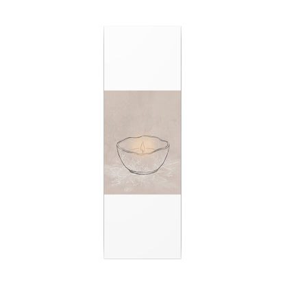 Ceramic Bowl Minimal Line Canvas Art | Neutral Japandi Art