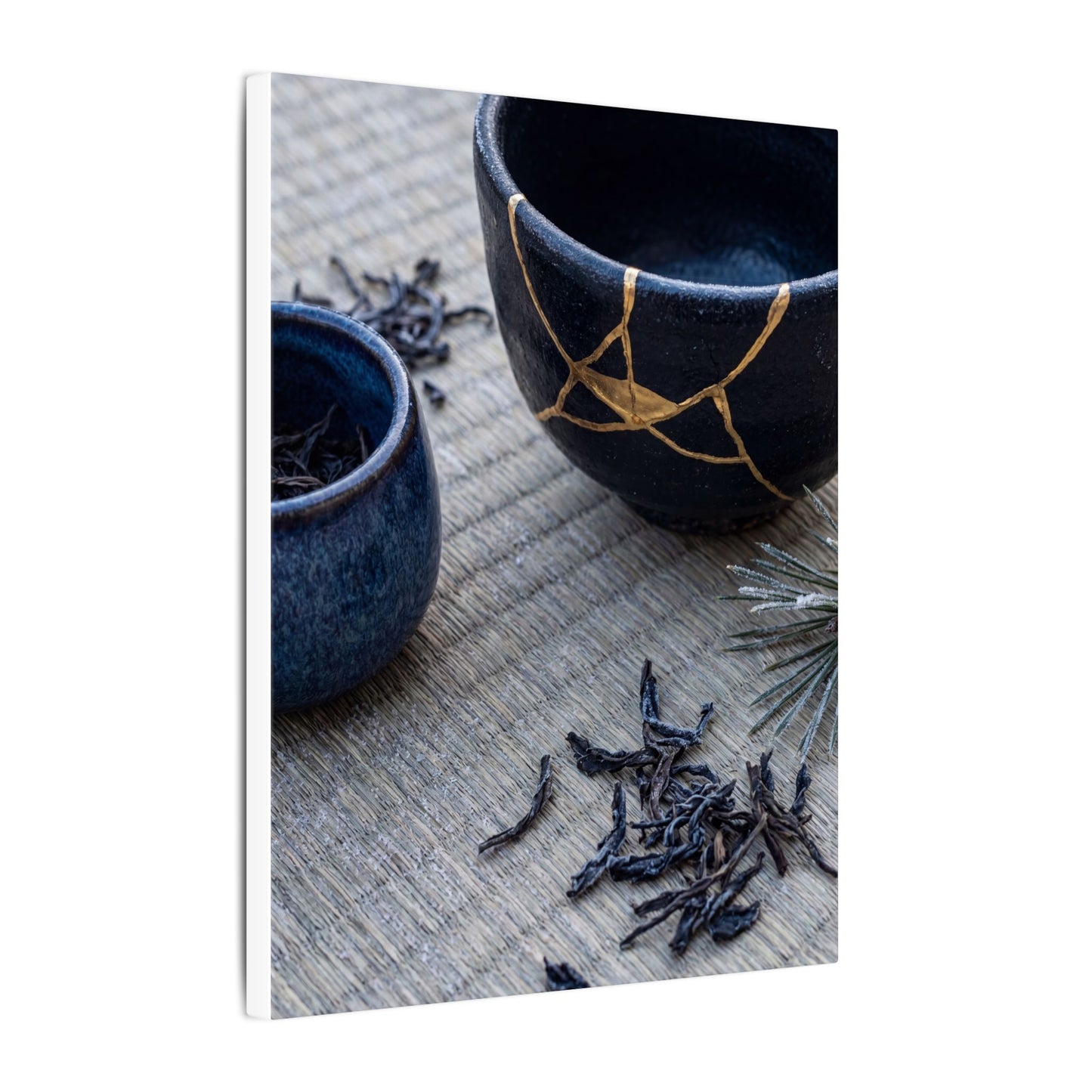 Kintsugi Tea Ceremony in Overcast | Gold Vein Canvas Art