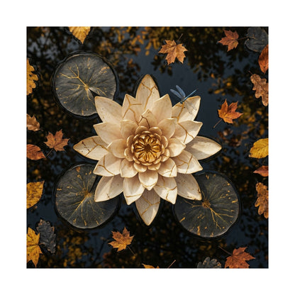 Lotus Flower Gold Repair Wall Art Print | Artful Kintsugi Art