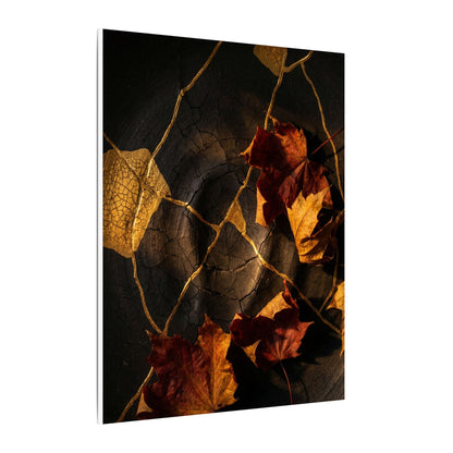 Resilient Shadow Play Canvas Art - Crackle Gold Kintsugi