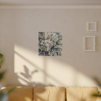 Stone Lantern Watercolor Canvas Art | Elegant Japandi Art