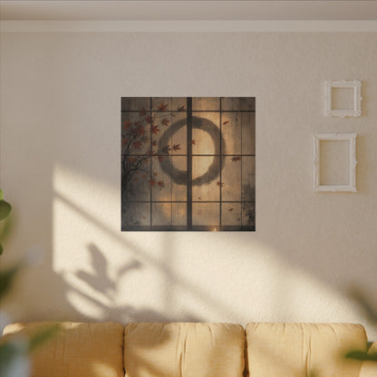 Shoji Screen Texture Canvas Art | Earthy Japandi Art