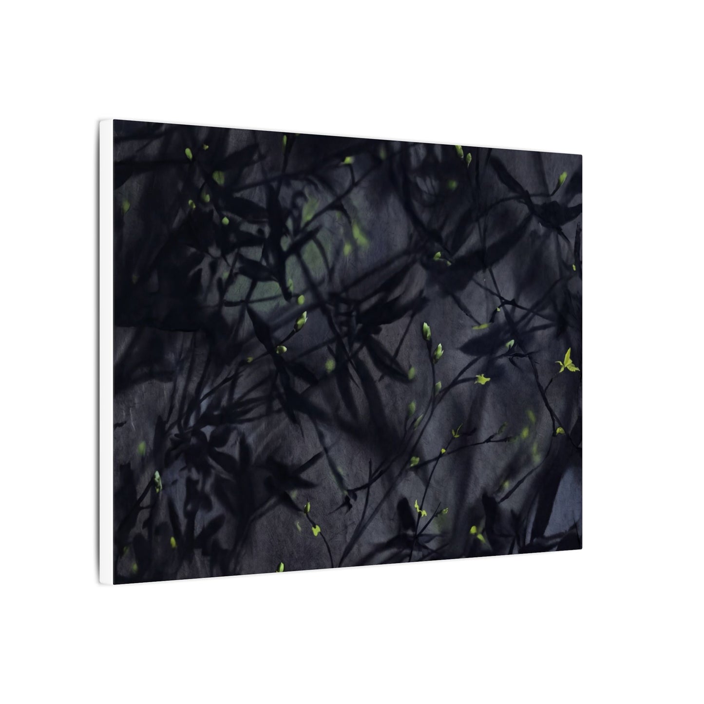 Shadow Play Spring Canvas Art | Dark Japandi Atmospheric Design