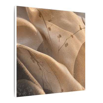 Japandi Silk Drape in Golden Hour | Japanese Pattern Canvas Art