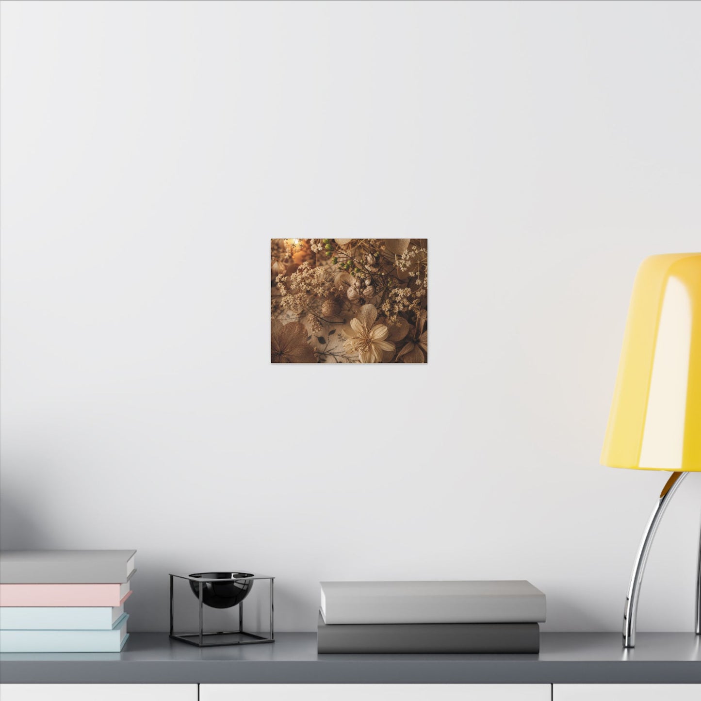 Spring Dried Flowers Japanese Pattern Canvas Art | Earthy Decor