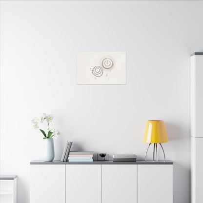 River Stones Canvas Art | Winter Japandi Minimal Line Art