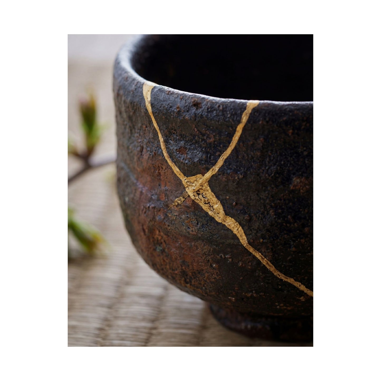 Tea Ceremony Spring Wall Art Print | Kintsugi Artful Design