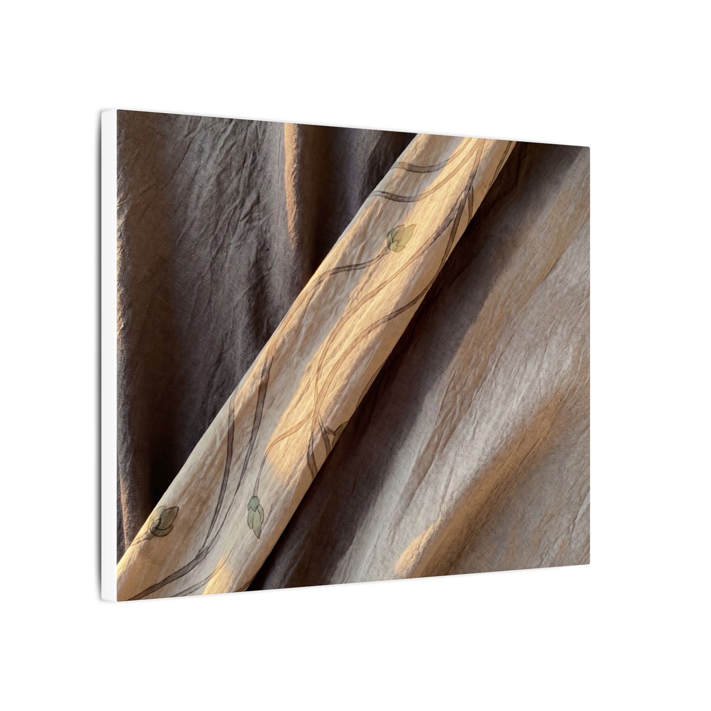 Warm Silk Drape Canvas Art - Japanese Pattern Japandi