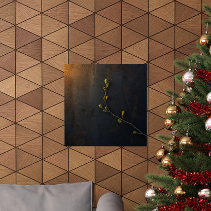 Bold Rust Patina Wall Art Print - Moody Minimal Dark Japandi