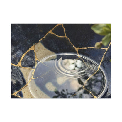 Water Ripple Spring Canvas Art | Kintsugi Beautiful Design