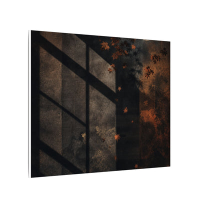 Sophisticated Shadow Play Canvas Art - Dark Texture Dark Japandi