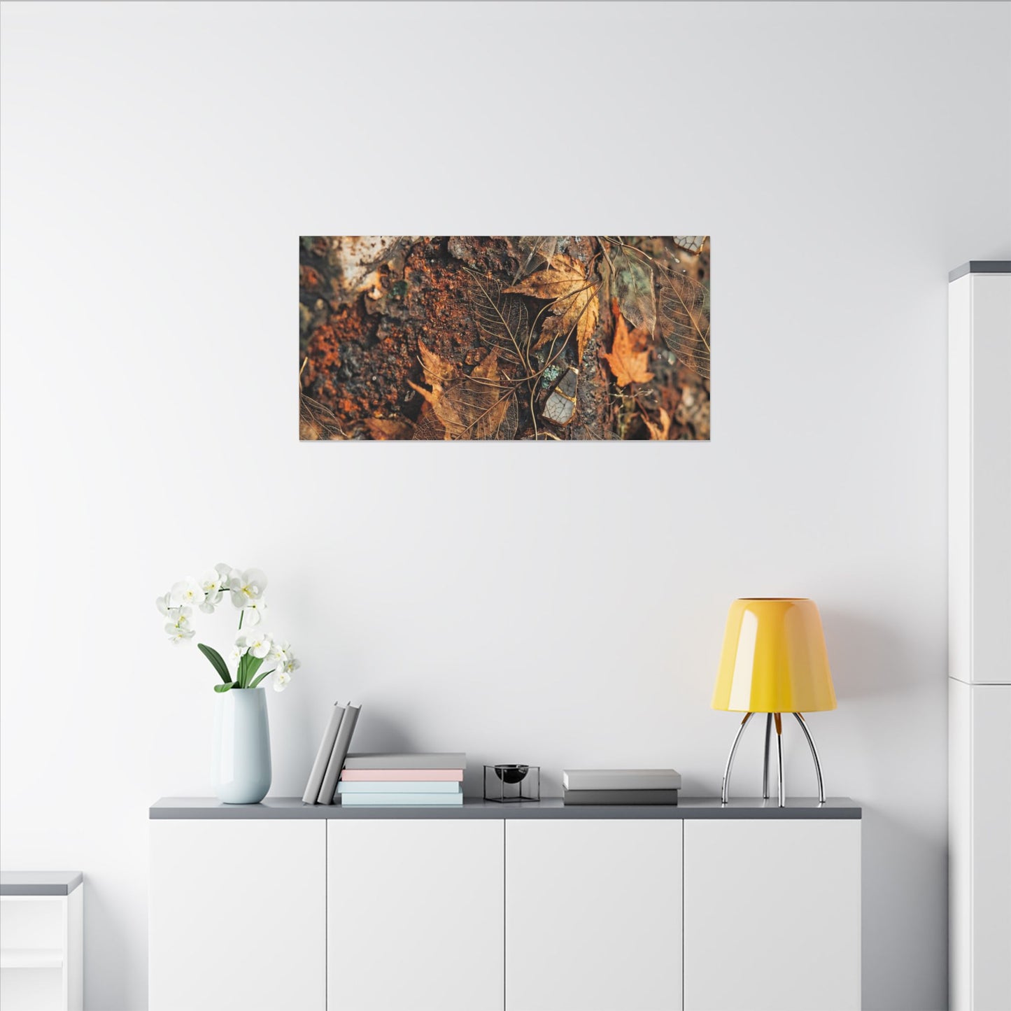 Rust Patina Canvas Art | Autumn Japandi Texture Art