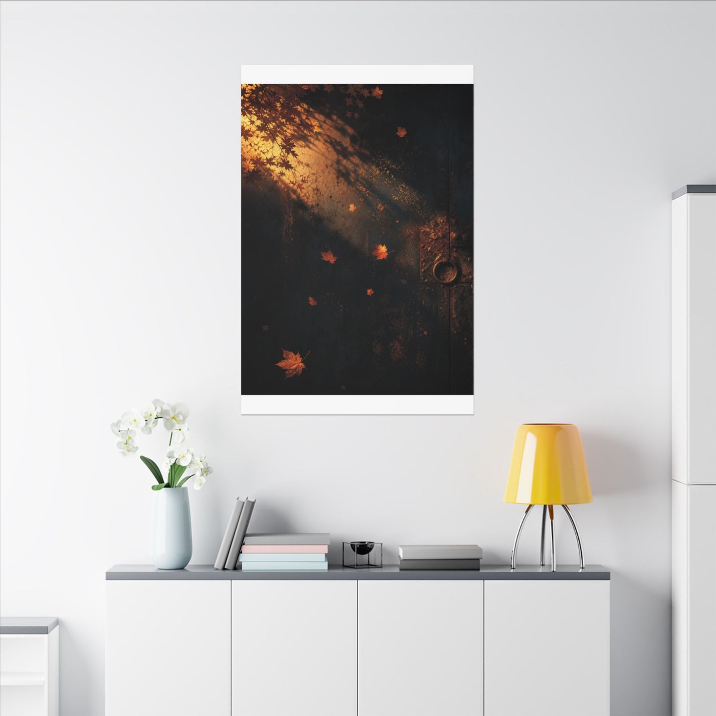 Dark Japandi Rust Patina in Golden Hour | Shadow Zen Canvas Art