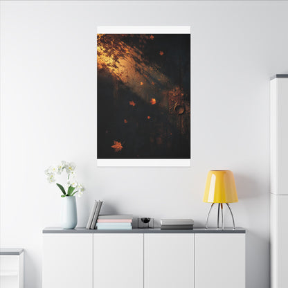 Dark Japandi Rust Patina in Golden Hour | Shadow Zen Canvas Art