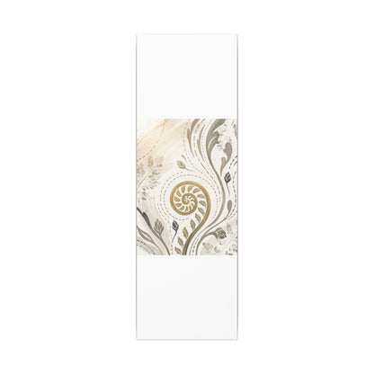 Japandi Fern Unfurling in Golden Hour | Japanese Pattern Canvas Art