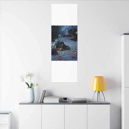 Autumn Incense Smoke Karesansui Canvas Art | Calm Decor