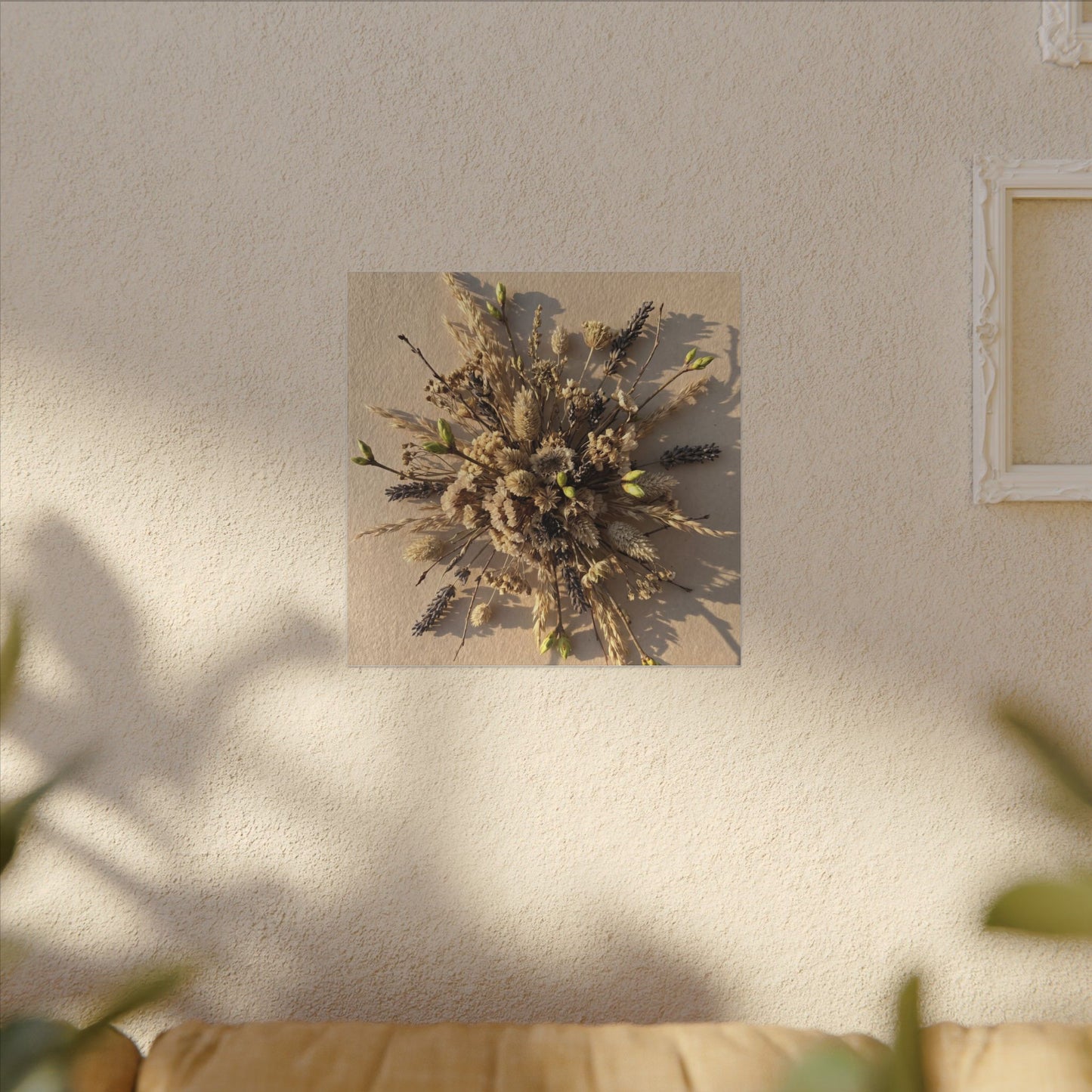 Dried Flowers Spring Canvas Art | Japandi Earthy Design