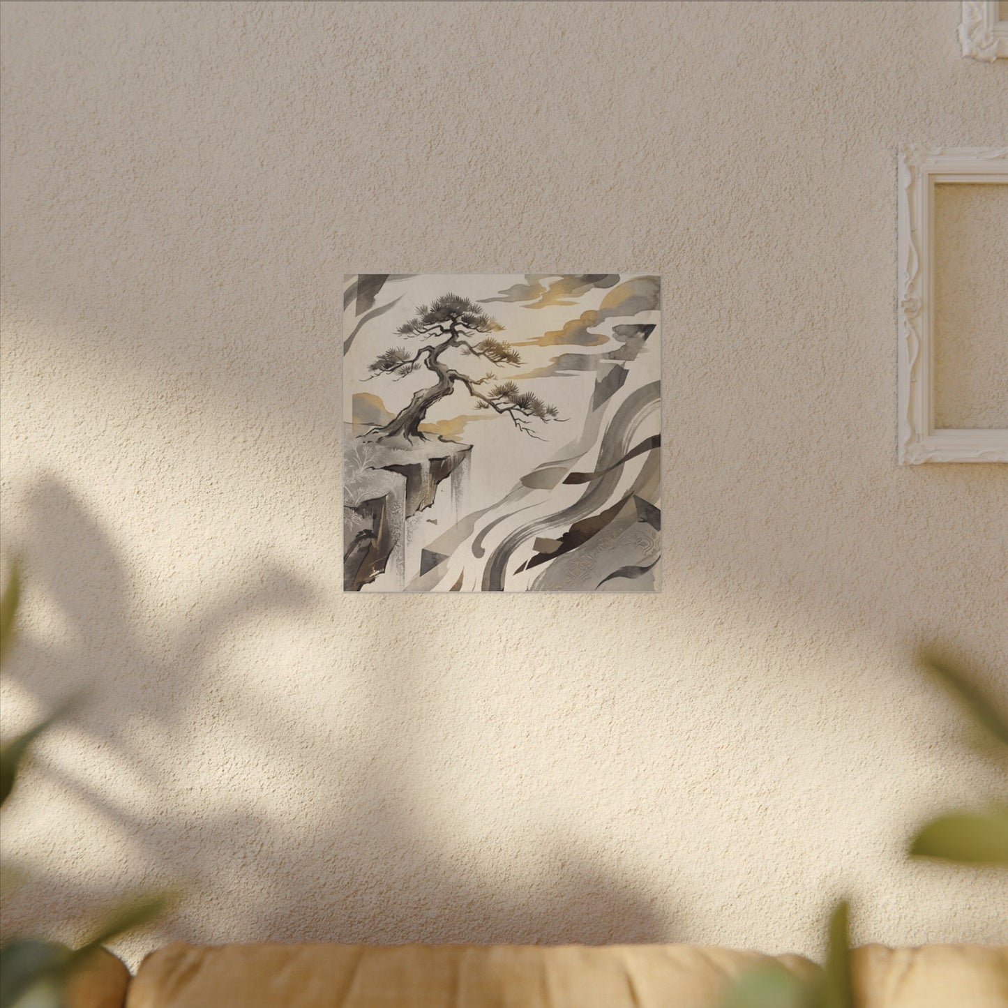 Golden Hour Pine Tree Canvas Art - Japandi Seijaku