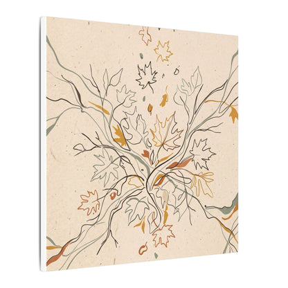 Warm Shadow Play Canvas Art - Minimal Line Japandi