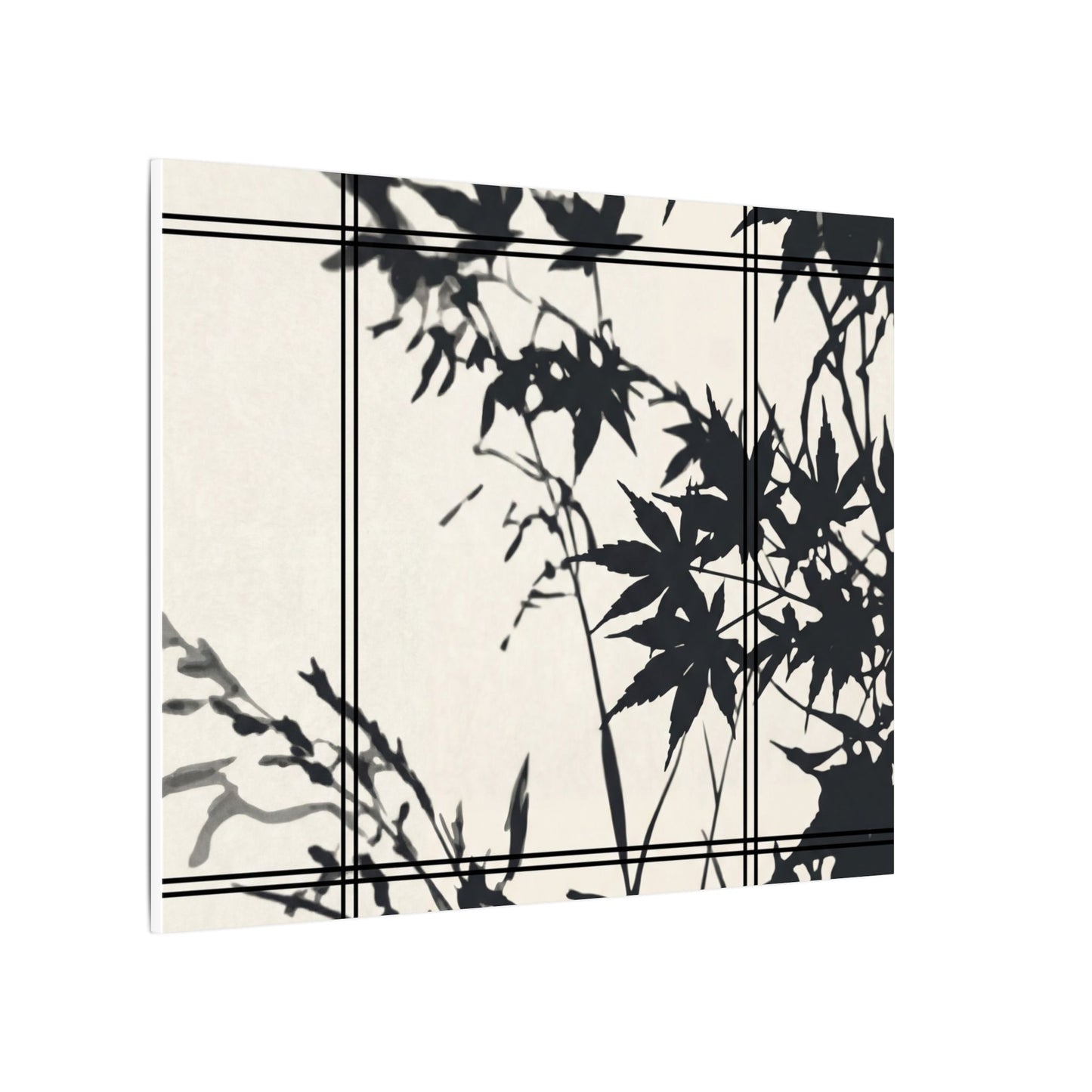 Shoji Screen Canvas Art | Summer Japandi Minimal Line Art