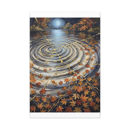 Moonlight Water Ripple Canvas Art - Kintsugi Fukinsei