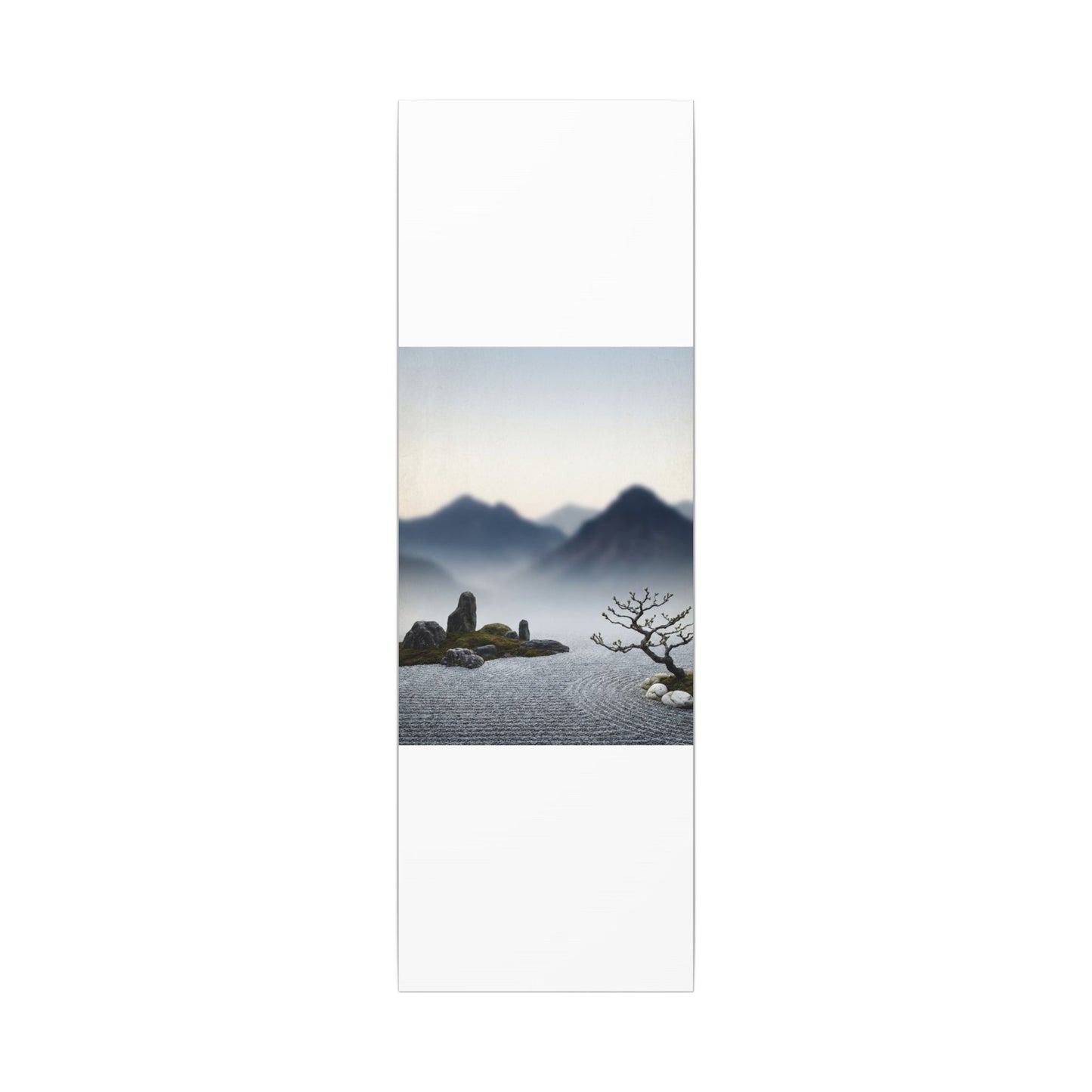 Mountain Mist Karesansui Canvas Art | Contemplative Zen Art