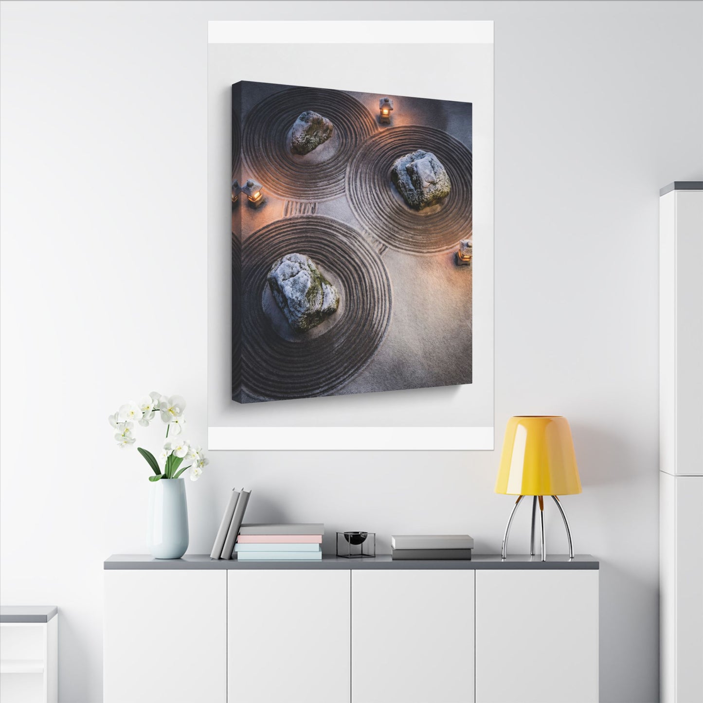 Candlelight Rock Garden Canvas Art - Japandi Ma