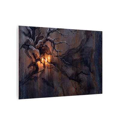 Winter Rust Patina Charcoal Ink Canvas Art | Atmospheric Decor