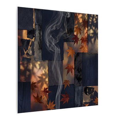 Autumn Incense Smoke Dark Texture Canvas Art | Sophisticated Decor