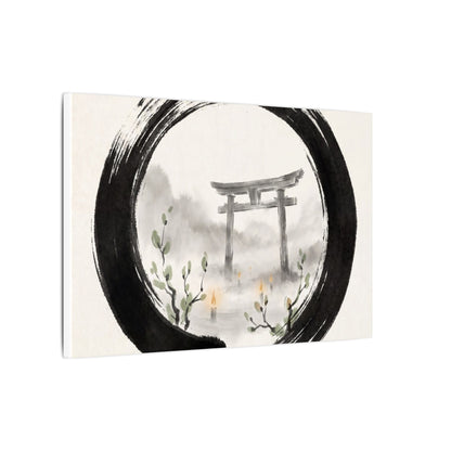 Spring Torii Gate Enso Canvas Art | Tranquil Decor
