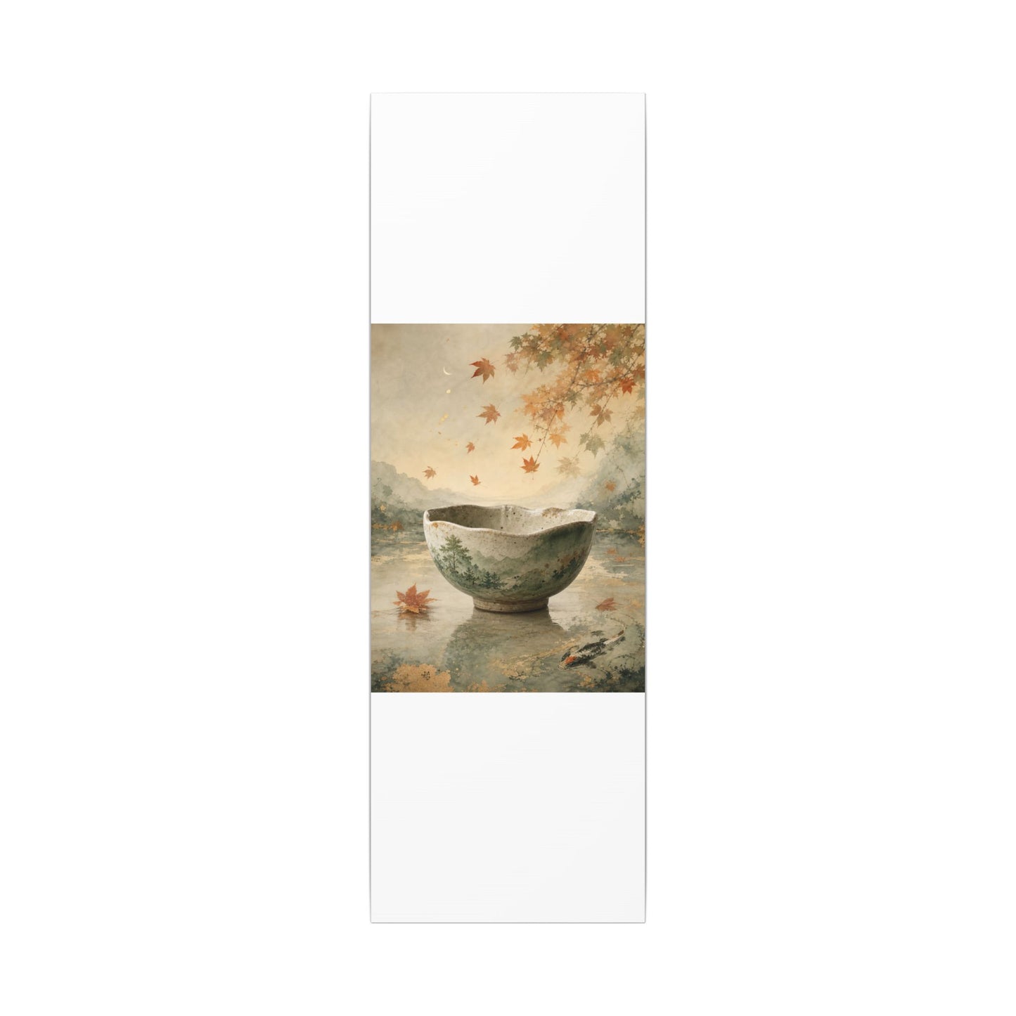 Autumn Ceramic Bowl Watercolor Canvas Art | Cozy Decor