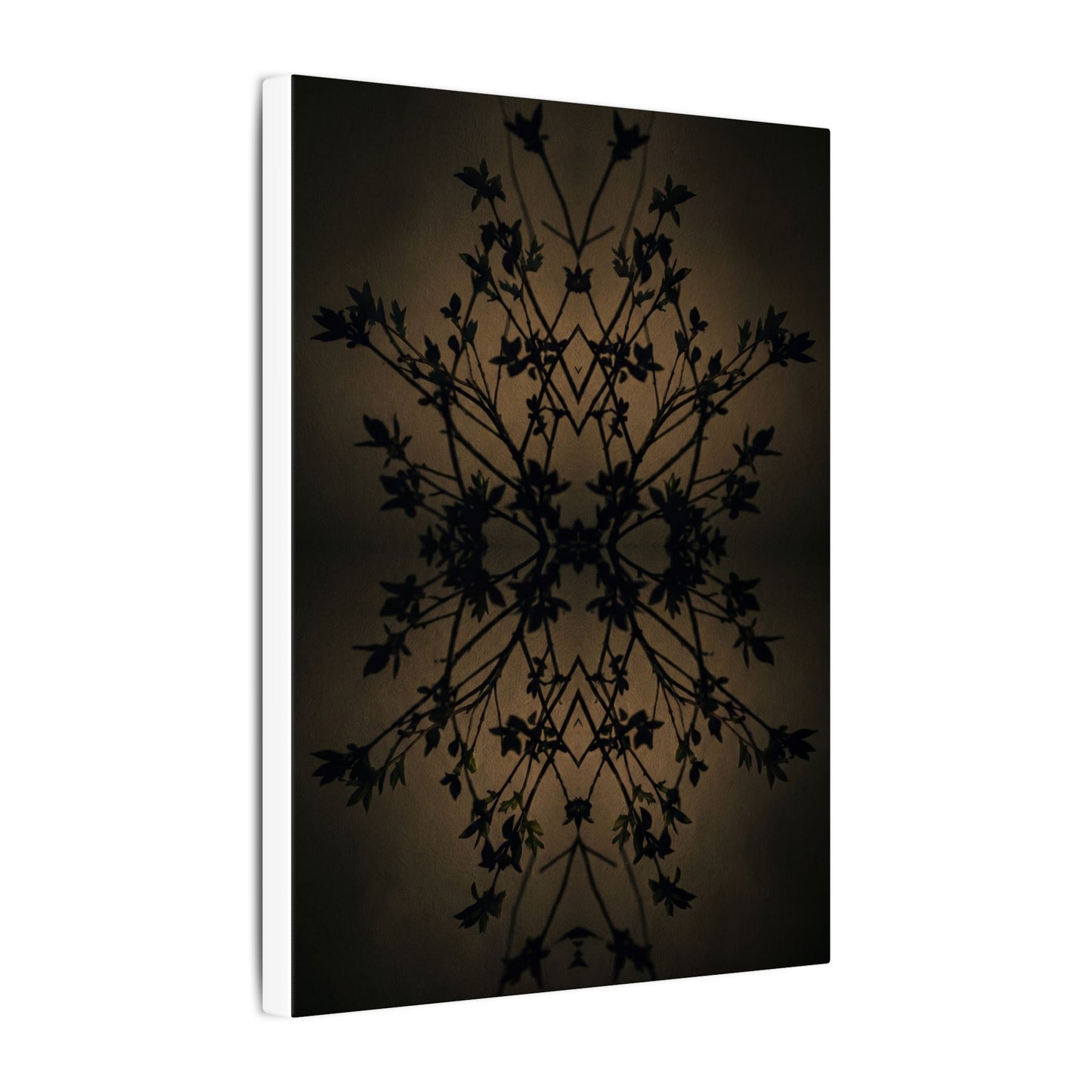 Golden Hour Shadow Play Canvas Art - Dark Japandi Seijaku