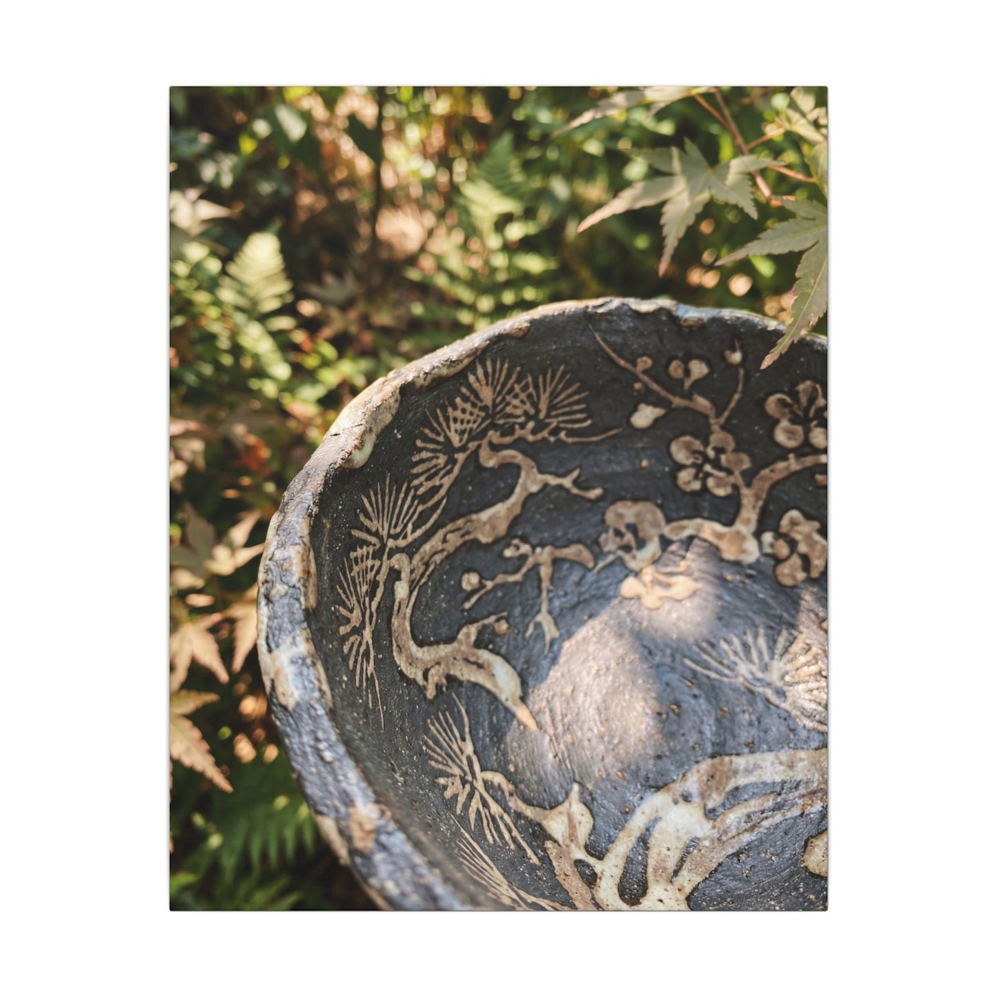 Ceramic Bowl Canvas Art | Summer Japandi Japanese Pattern Art