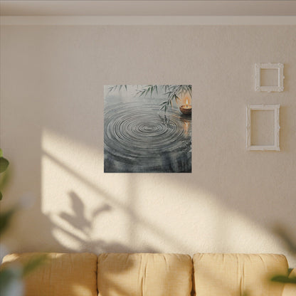 Water Ripple Sumi E Canvas Art | Calm Zen Art