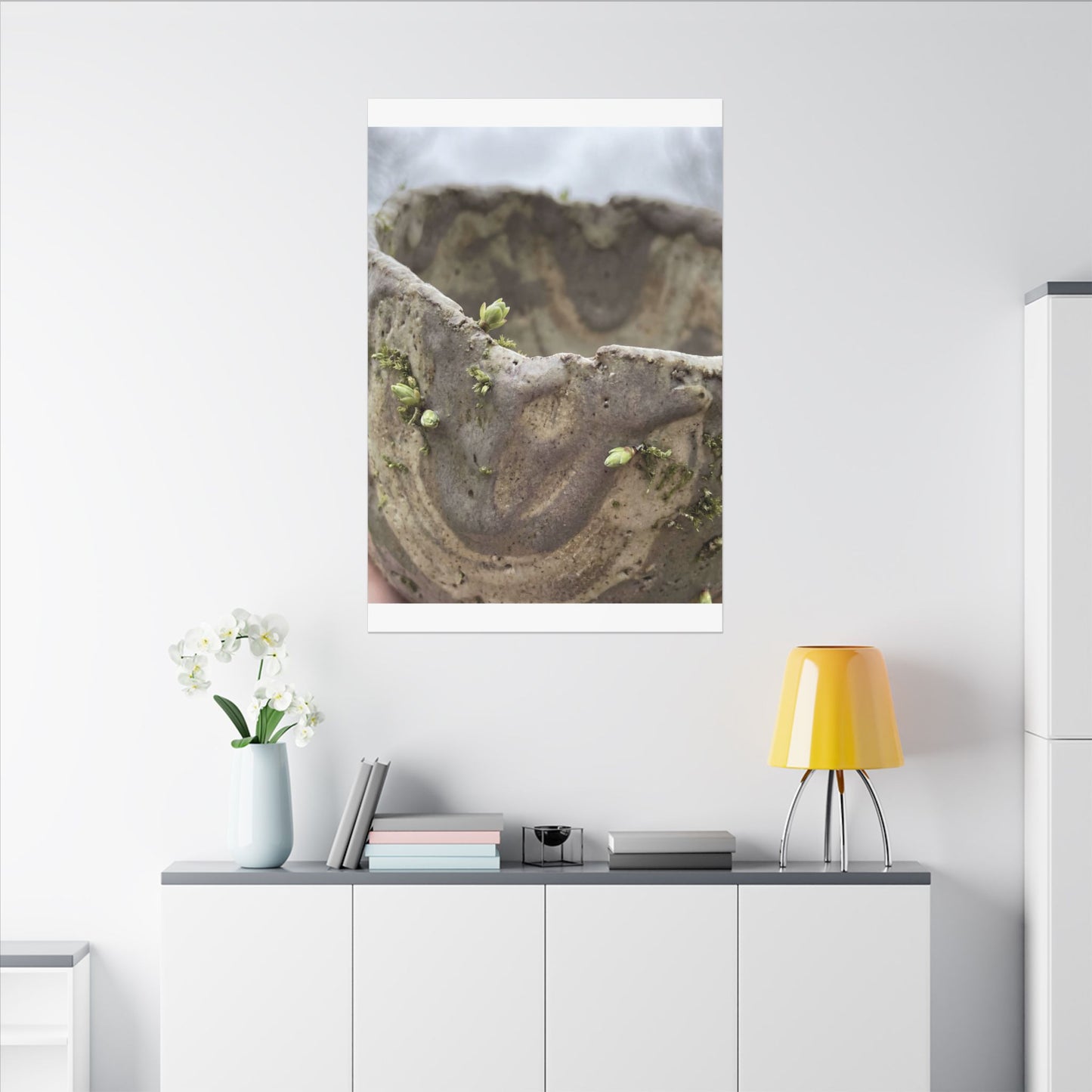 Overcast Ceramic Bowl Canvas Art - Japandi Fukinsei
