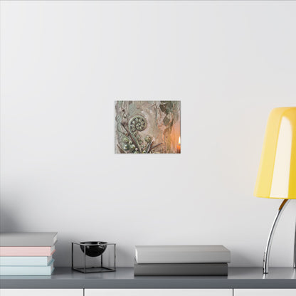 Datsuzoku Fern Unfurling Canvas Art - Japandi Texture