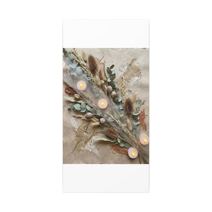 Candlelight Dried Flowers Canvas Art - Japandi Kanso