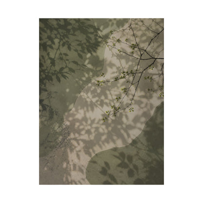 Spring Shadow Play Japanese Pattern Wall Art Print | Neutral Decor