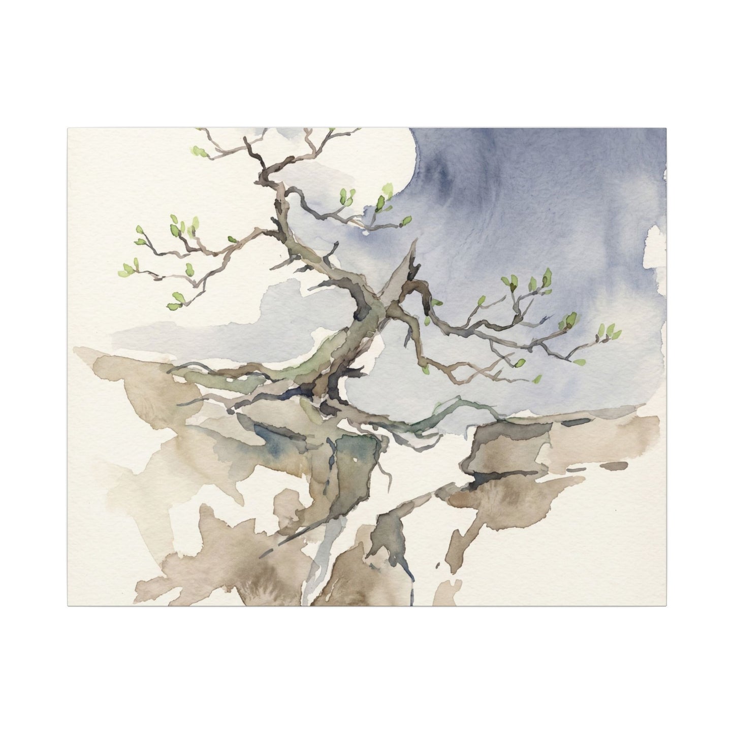 Moonlight Pine Tree Canvas Art - Japandi Ma