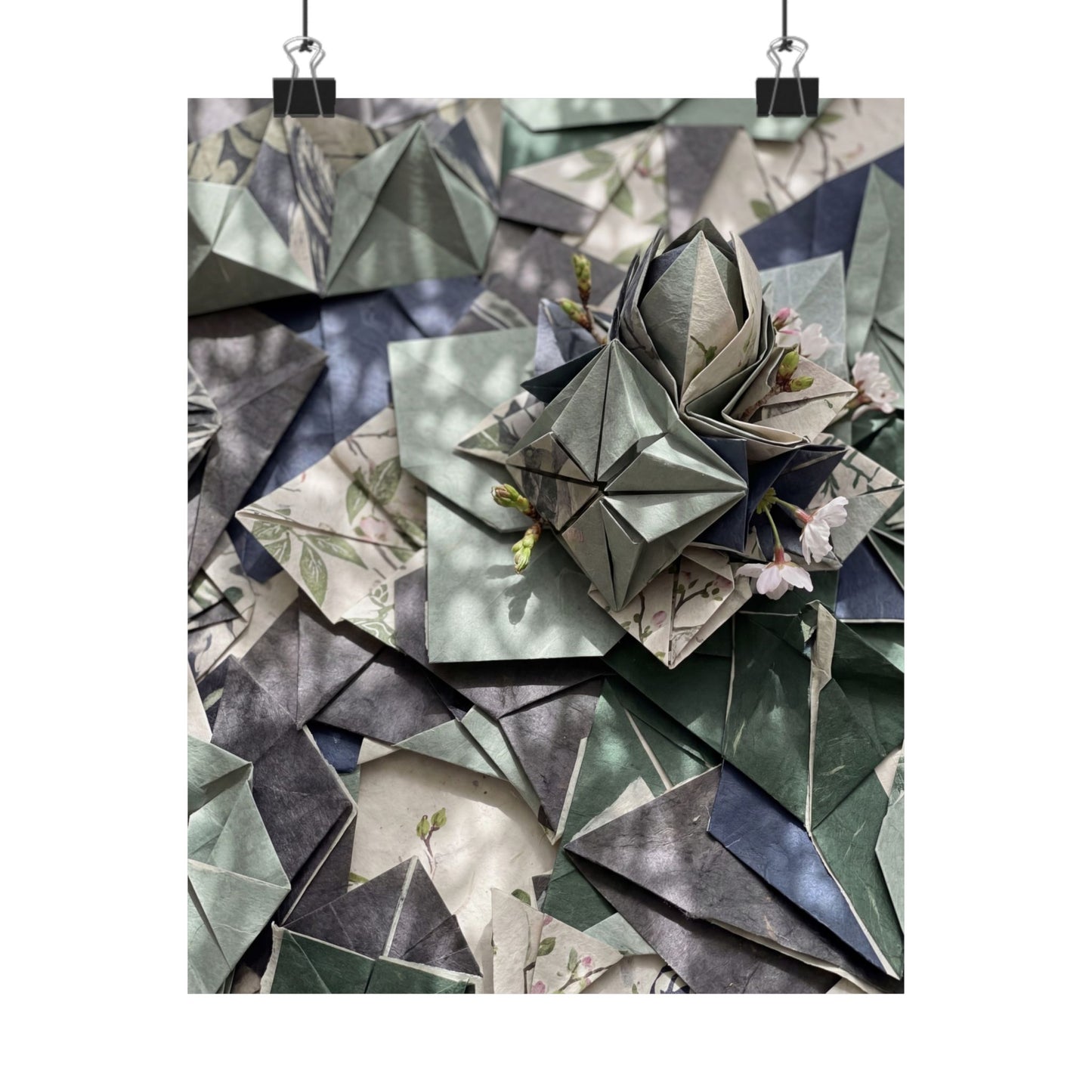Cozy Paper Fold Wall Art Print - Japanese Pattern Japandi Art Print