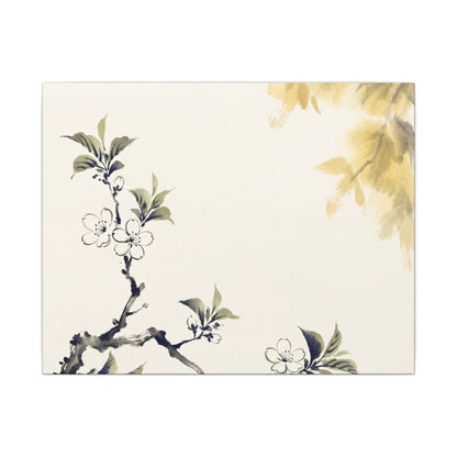 Kanso Cherry Blossom Canvas Art - Zen Sumi E